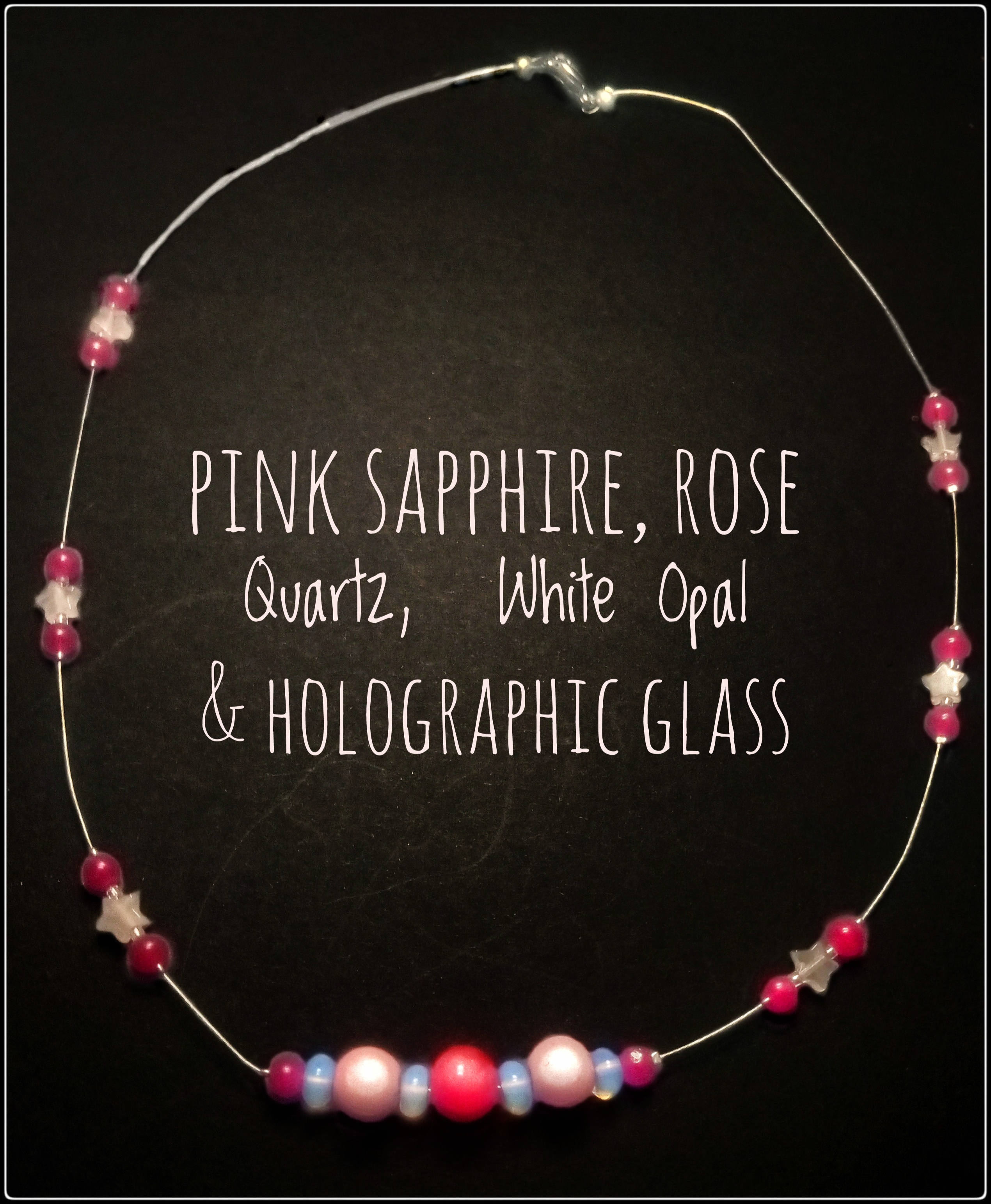 Pink Sapphire & Rose Quartz necklace